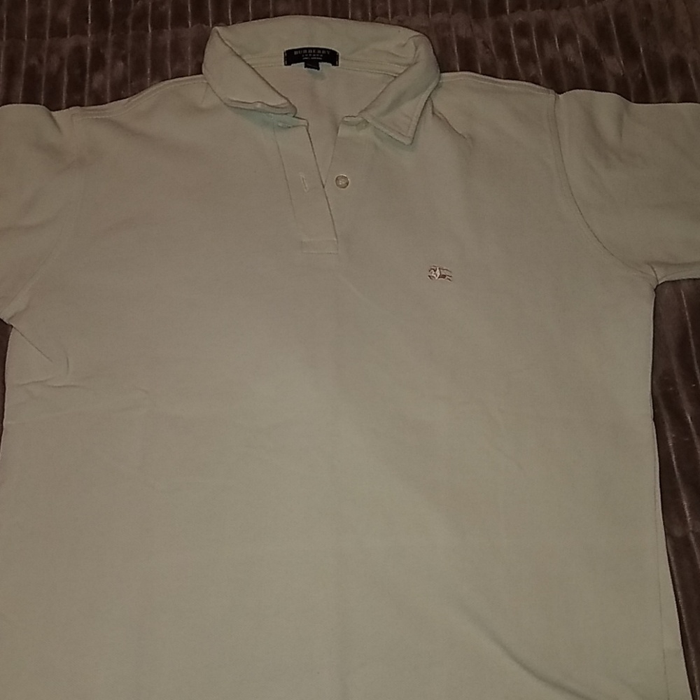Burberry mint green polo